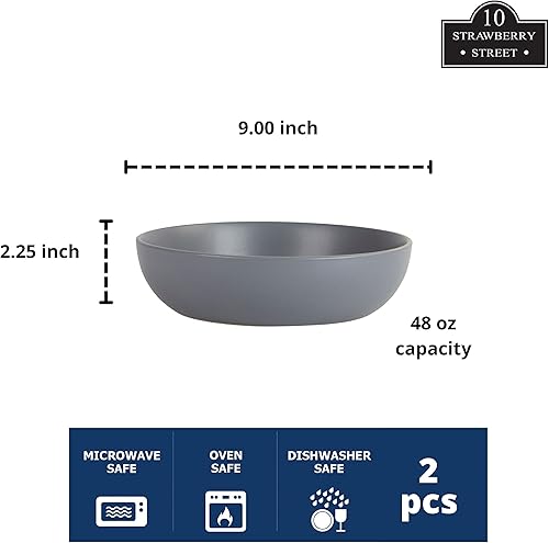 Vista 77 de 10 Strawberry Street Wazee - Plato de ensalada Coupé mate de 8.25 pulgadas, juego de 6, rojo