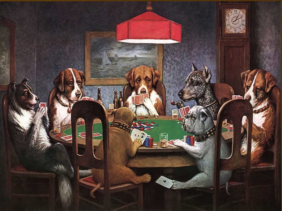 TNND Dogs Playing Poker Famous Gift For Him Gift For Her Decor Poster Wall Art Decor Metal Sign Poster 8X12 Inches