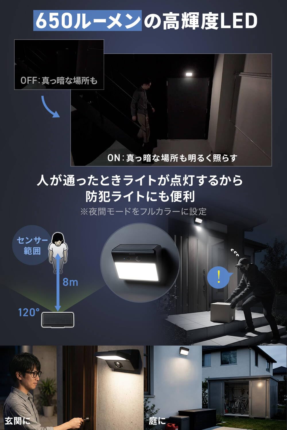 Amazon.co.jp: サンワダイレクト 防犯カメラ ソーラー 屋外 Wi-fi 人感