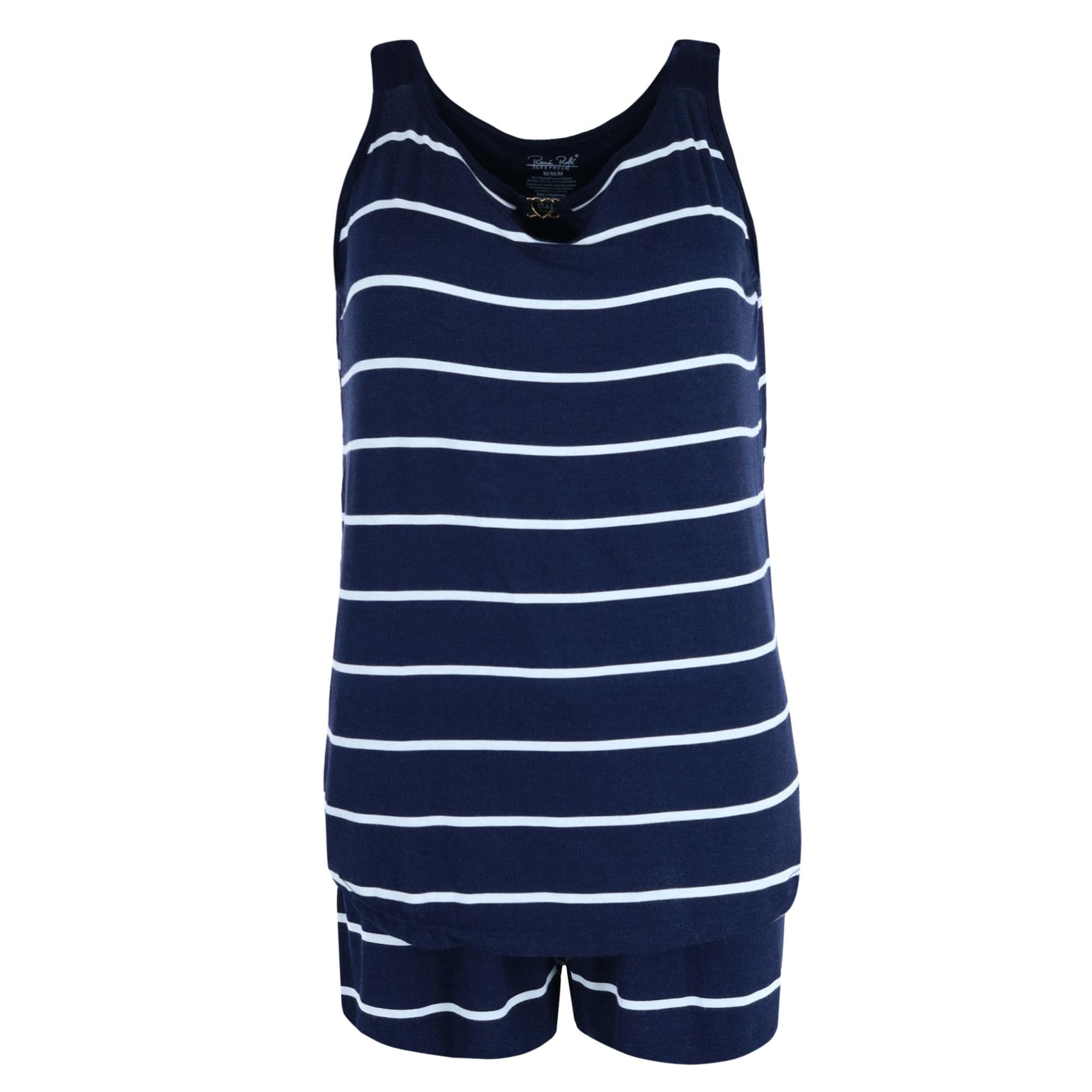 Rene RofeWomen's Striped Tank and Short Pyjama Lounge Set