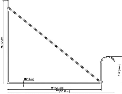 Miniatura 7 de HOME MASTER HARDWARE Paquete de 2 soportes de barra de armario resistentes, soporte de estante montado en la pared con soporte de estantería