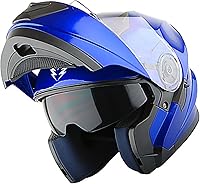Vista 125 de 1Storm - Casco modular de cara completa para motocicleta, protector solar de doble visera: modelo Modular901, visera ahumada