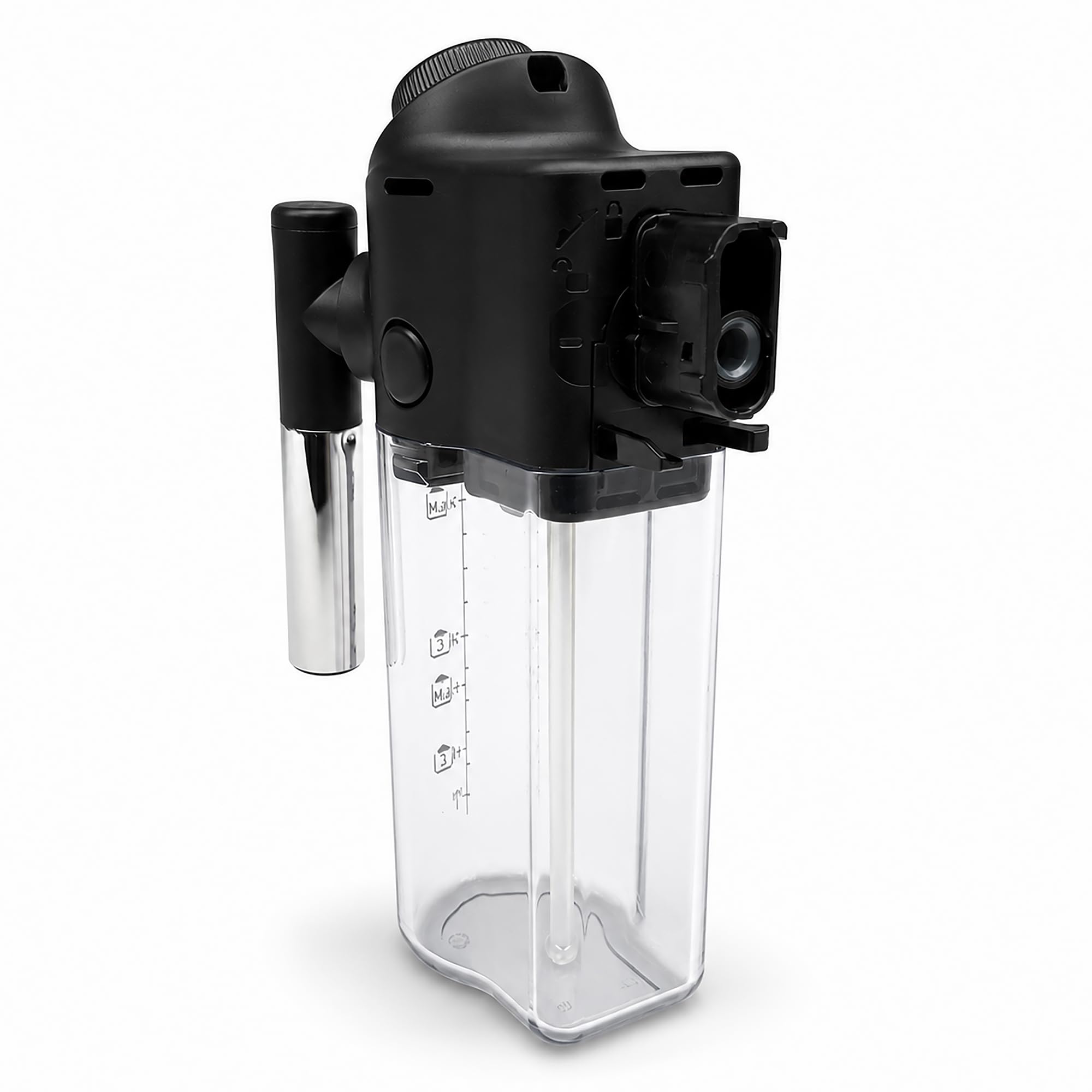 VIOKS Milchbehälter Kaffeemaschine Ersatz für DeLоnghi DLSC028 AS00005733 | Milchkännchen-Aufschäumer Behälter, für LatteCrema-System, Cremigen Milchschaum, Kaffeevollautomat Latteplus Lattepro
