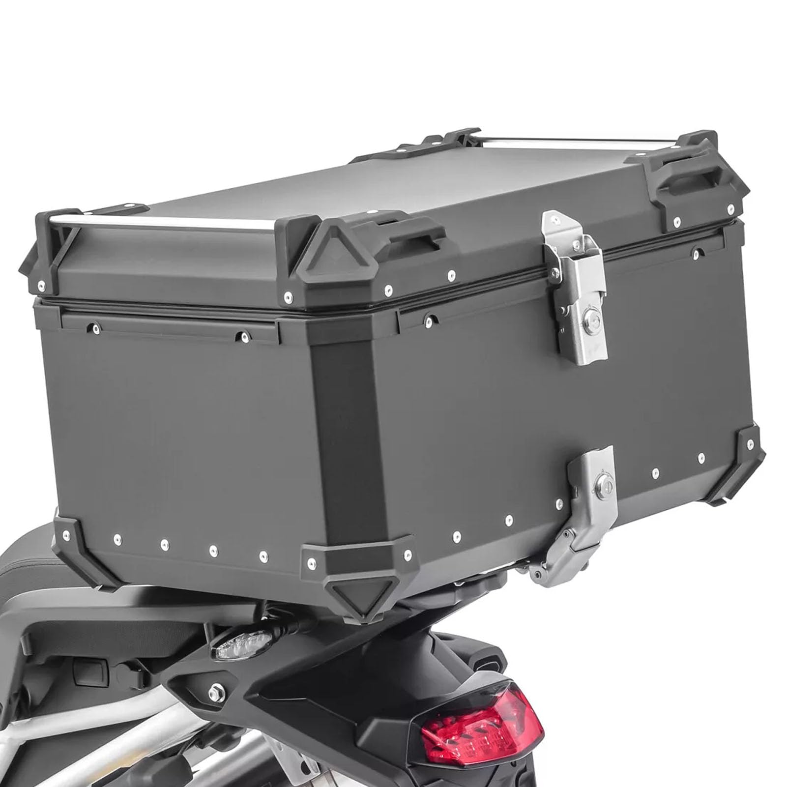 Bauletto Litri con Blocco di Sicurezza per Moto, Baule a Sgancio Rapido in Lega di Alluminio Resistente All'acqua con Borsa Posteriore