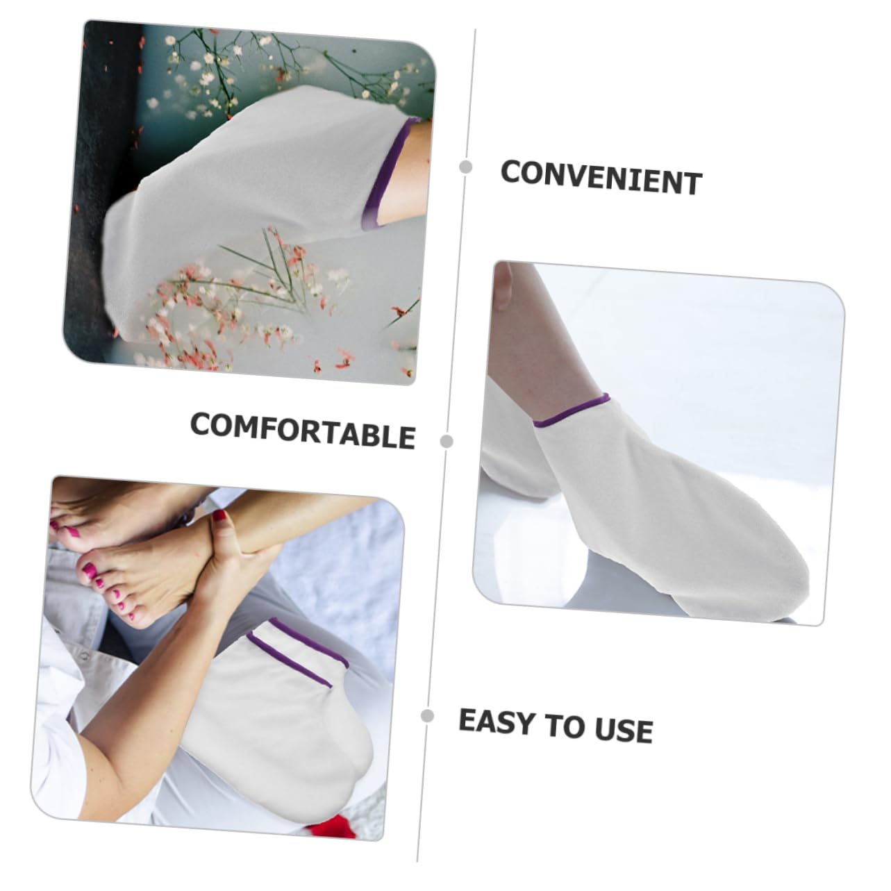 MERRYHAPY Paraffin Wax Bags Mitts Covers for Foot Treatment Moisturizing Covers for Kit for Home Salon