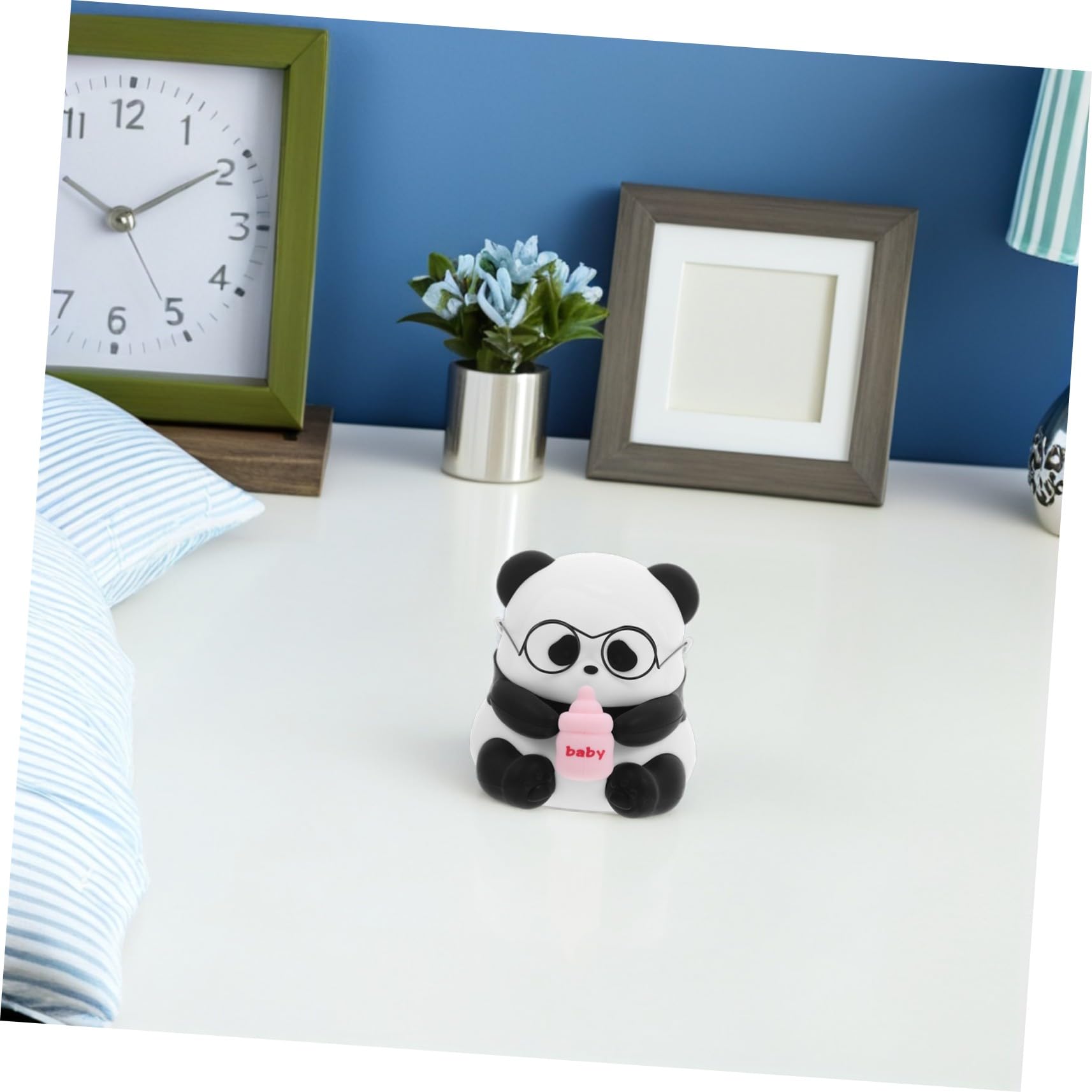 Uonlytech Lámpara Nocturna Panda de Silicona Recargable con Luz LED Regulable para Habitación Infantil y Dormitorio