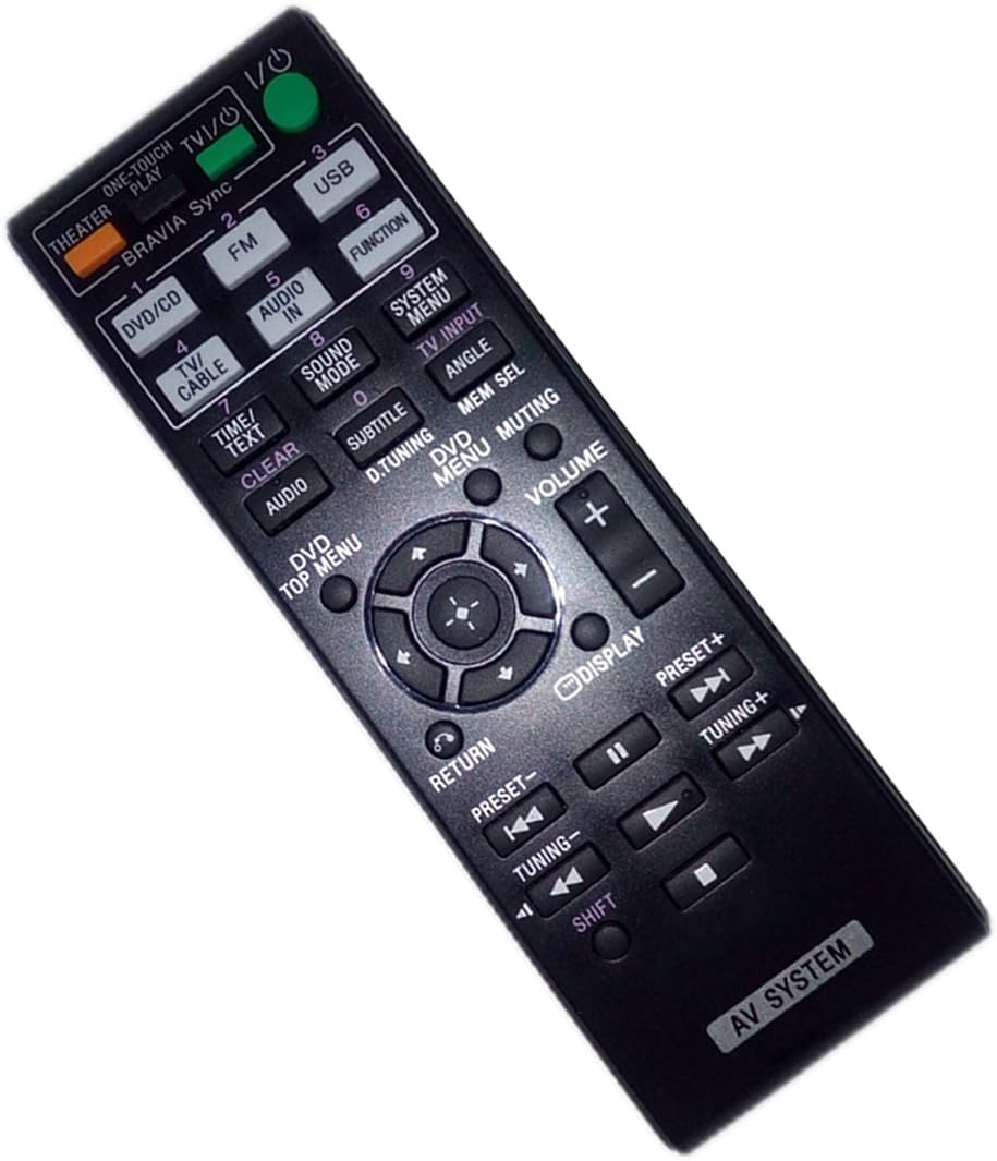 Replaced Remote Control Compatible for Sony DAVTZ215 HBD-DZ170 HBDTZ510 DAV-DZ740 HBD-TZ630 AV Audio/Video Receiver Home Theater System