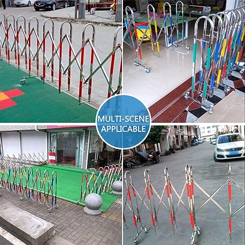 Barrière rétractable industrielle mobile pour sécurité de centre commercial