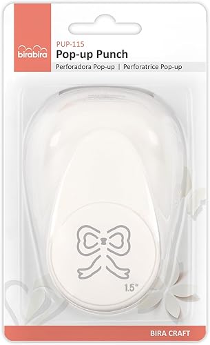 Miniatura 5 de Bira Craft Palanca de pajarita 3D de 1.5 pulgadas para manualidades de papel, álbumes de recortes (pajarita)