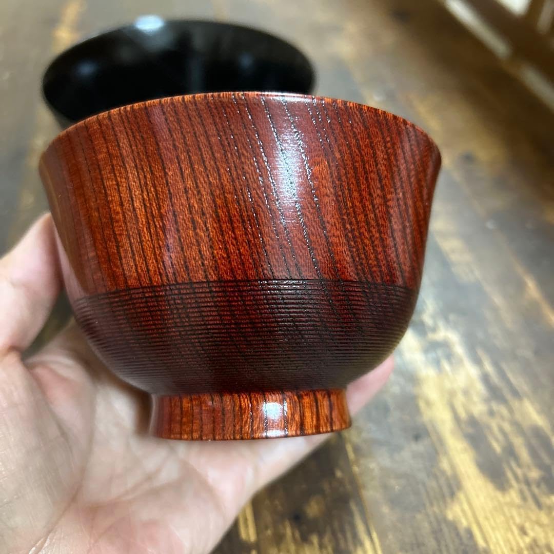 山中漆器 伝シリーズ 夫婦汁椀 黒 朱 伝 TSUTAE ペア 山中漆器】伝シリーズ