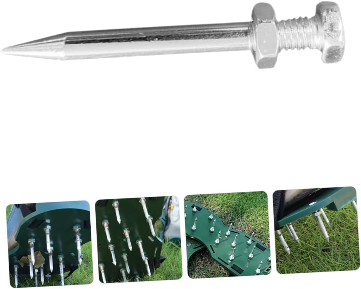 120pcs Aerator Shoes Heavy Duty Spikes for Lawn Aeration Soil Loosening and Garden Care Efficient Grass Aerator Tool for Compact Soil Lightweight and Portable Design