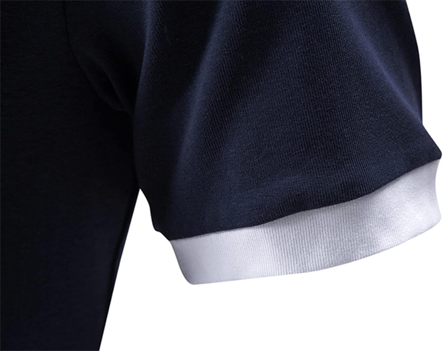 DGHM-JLMY Men's Short-Sleeved Summer Collarless Shirt Front Placket Button T-Shirt Fashion Casual Henley T-Shirts