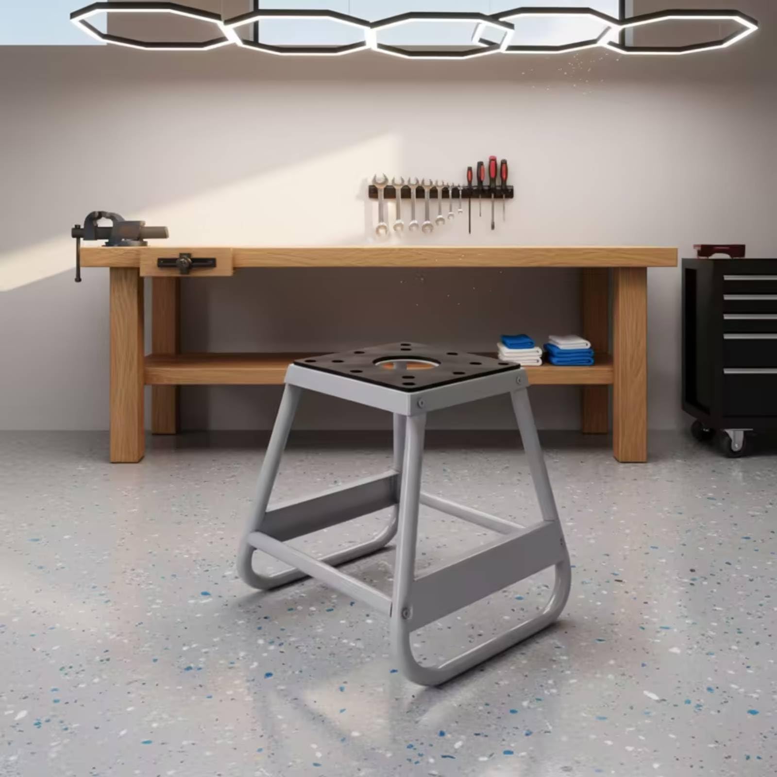 Soporte de Reparación de Motocicleta Soporte Elevador Caballete Base Taller Hierro Resistente Elevación Estable Adecuado para Mantenimiento de Cadena
