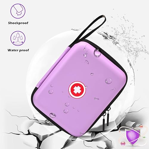 Miniatura 7 de Estuche de transporte para nebulizador portátil, bolsa médica de viaje, bolsa médica de emergencia dura para inhalador, estuche espaciador para