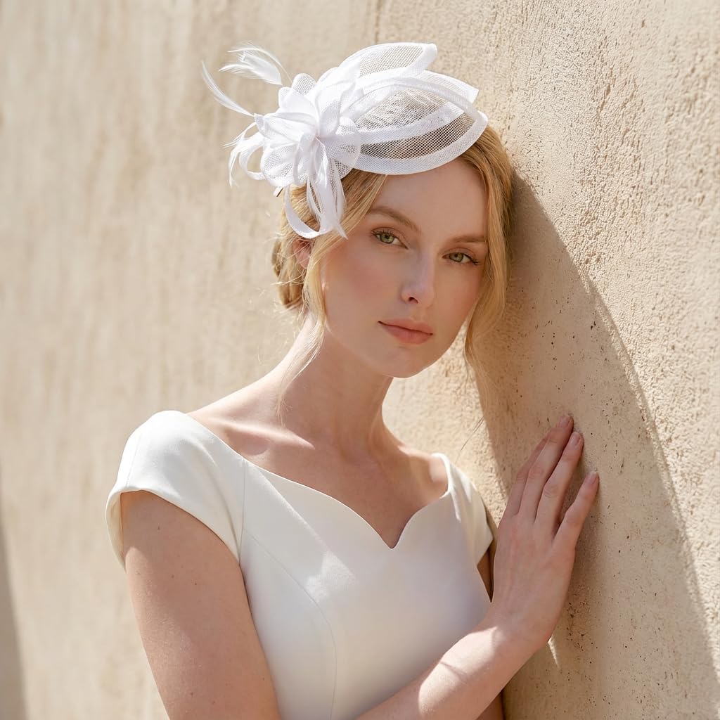 Accessories Fascinators Hats Women Vintage Wedding Fashion Headband Clip Church Cocktail Dresses Headwear Tea Party - Image 2