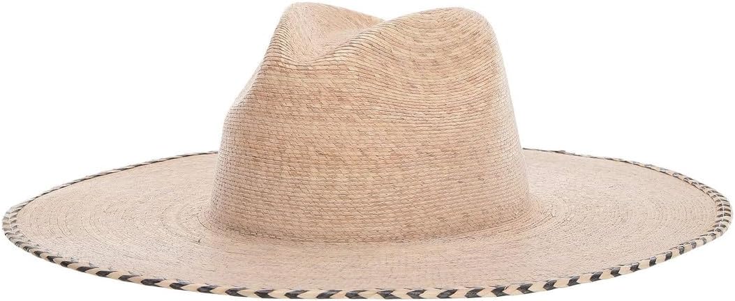 Dean Hat for Women, Wide-Brimmed Hat for Summer, Sun Protection, Vacation, Contrast Weaved Edge, 100% Palm