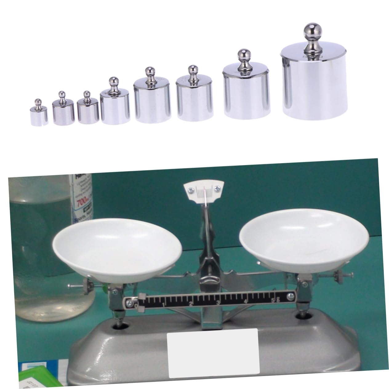 1000g Chrome Calibration Weight Set Precision Steel Weights for Balance Calibration with Tweezers 10g 20g x2 50g 100g x2 200g 500g for Accurate Scale Measurement