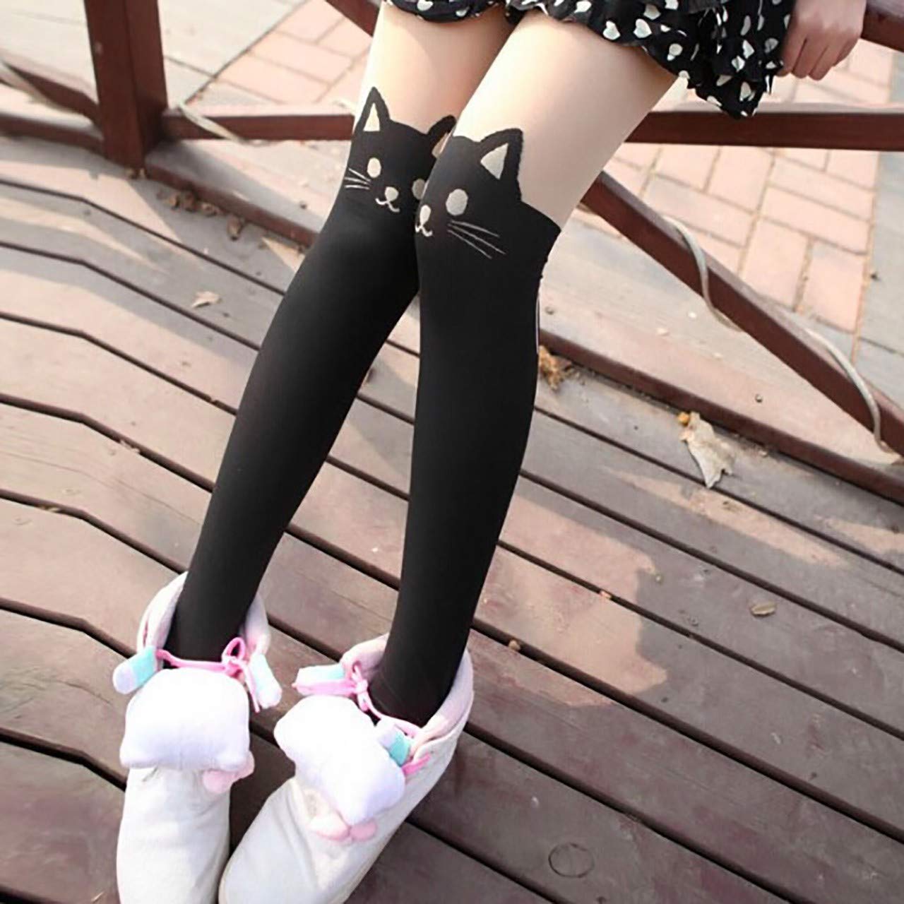 靴下・タイツ rom Amazon.co.jp: LEX STANDARD(レックス スタンダード) ねこ 猫 タイツ