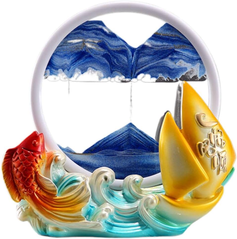 流沙摆件 Feng Shui Figurine Home Office Decor Chinese Gifts 新中式创意家居摆件 Feng Shui Figurine Home Office Decor Chinese Gifts 客厅玄关酒柜装饰书房工艺品 8672