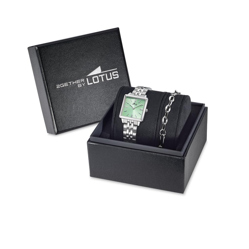LOTUS Orologio Donna Analogico Acciaio Inossidabile 316L Argento - Bracciale Acciaio Regalo - Movimento al Quarzo - Vetro Minerale Alta Resistenza - Impermeabile 5 ATM 19010/4-2GETHER