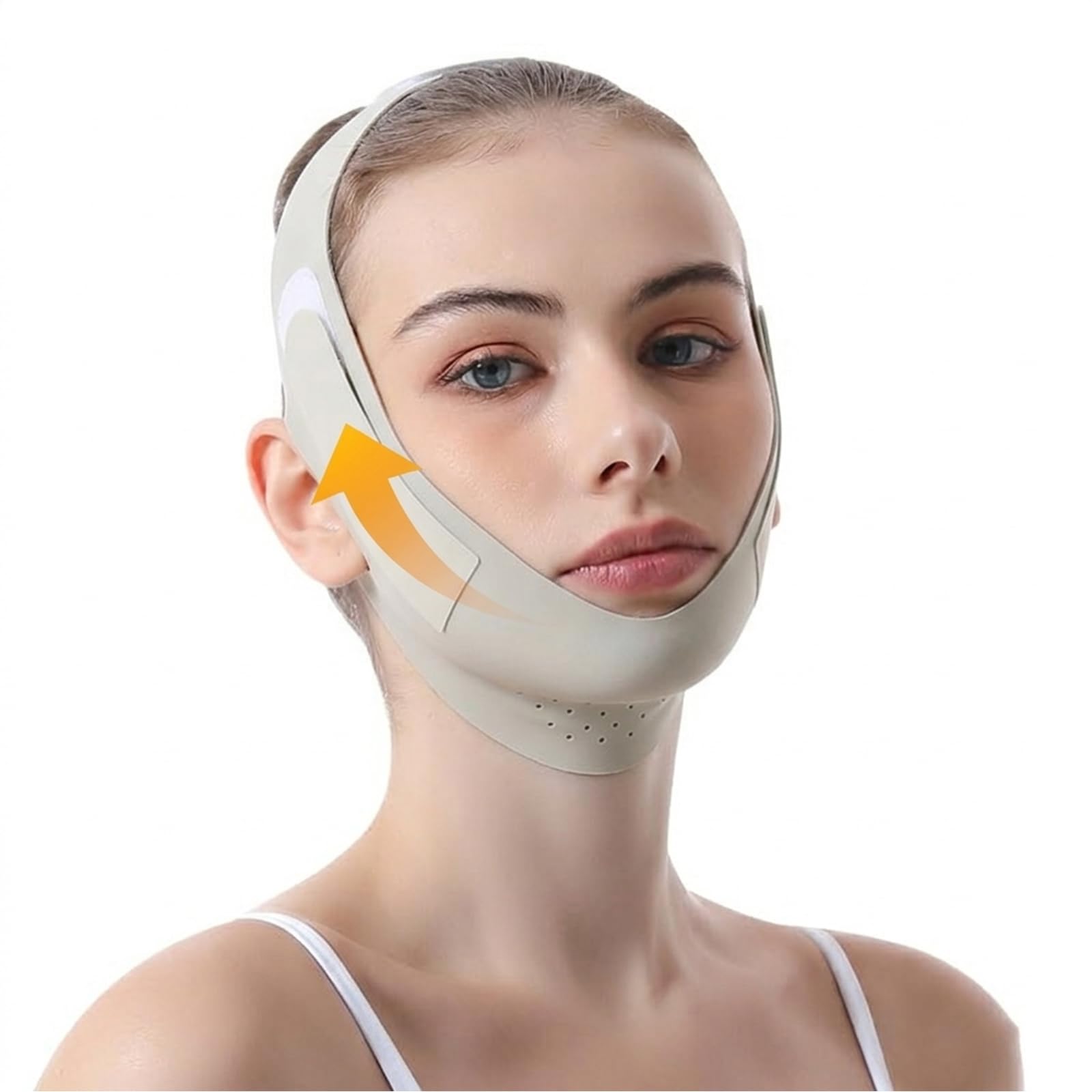 Reductor de Papada, Mentonera Postquirurgica, Jawliner de Graphen, Banda Facial de Levantamiento, Cinturón Facial Ajustable, Transpirable, para Todo Tipo de Rostro, Morado