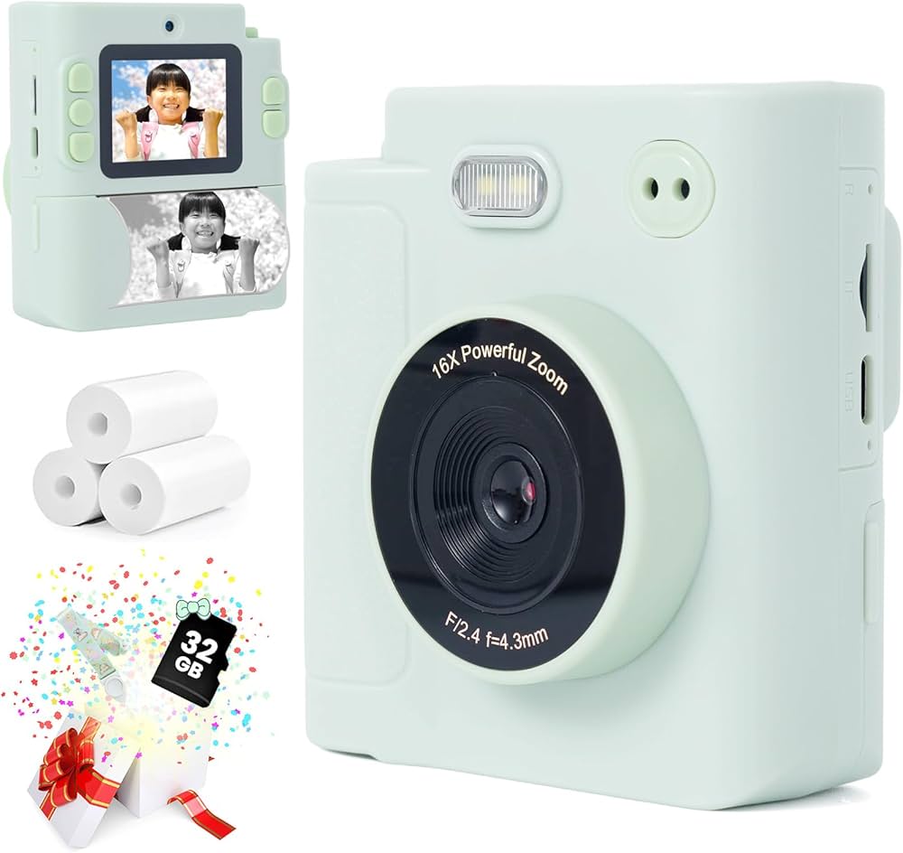 子供のHDカメラ用子供カメラインスタントプリントカメラサーマルフォト Amazon.co.jp: Pinguma キッズカメラ印刷 、子供用プリントカメラ