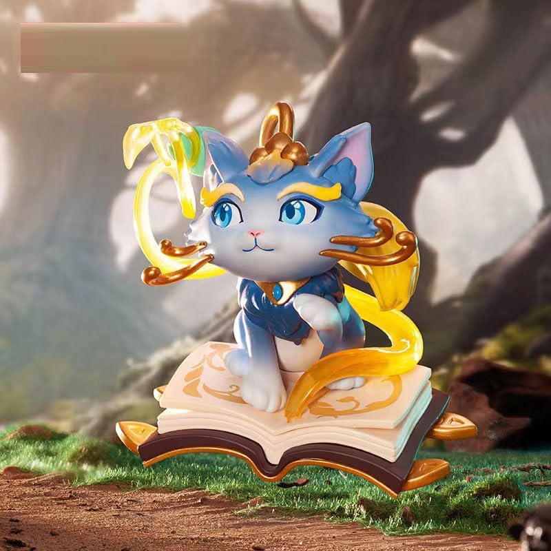 Eague of Legends Serie LOL Escultura Edición Limitada 3.3 in Juguete El Gato Mágico Yuumi con Coleccionar Muñecas Modelo PVC Material Colección