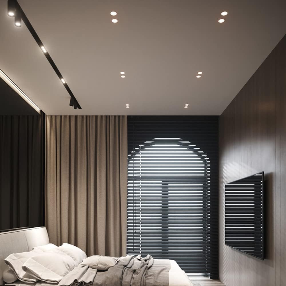Modern Kitchen Recessed LED Lighting Fixture Hallway Bedroom Flush Mount Ceiling Spotlight Indoor Art Gallery Mini White Downlight Directional Spotlights for Living Room Foyer Cloakroom
