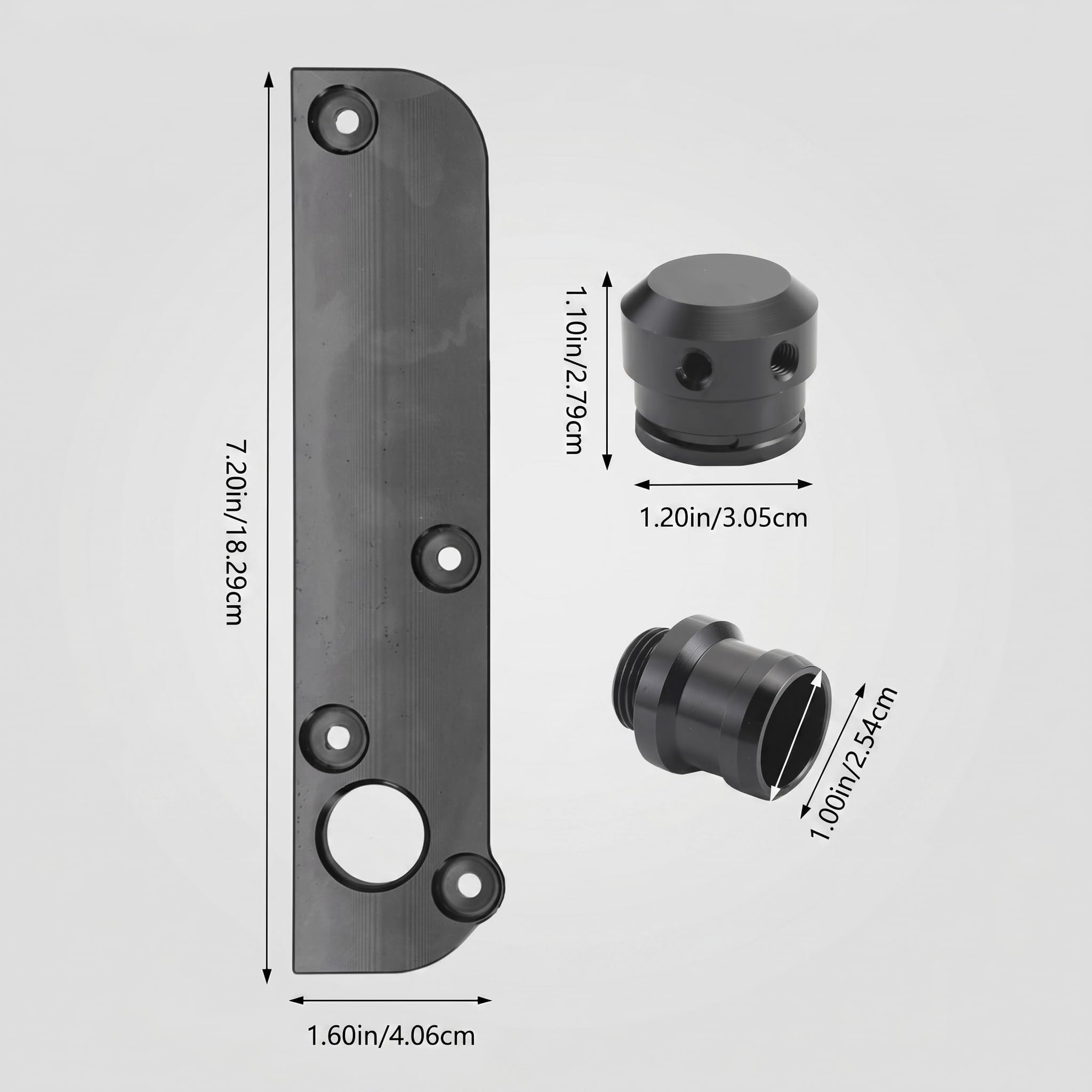 Tbest Kit de Suppression PCV Accessoire de Réparation de Dérivation en Alliage D'aluminium Haute Performance pour Moteurs TT TTS Rabbit 2.0T FSI Noir