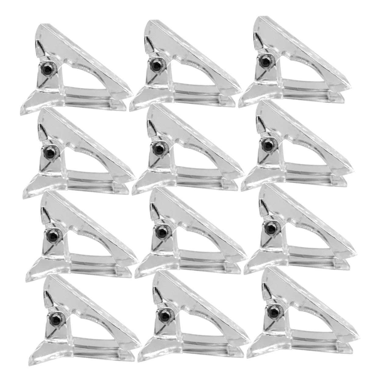 Crystal Nail Extension Clips 15pcs Plastic Finger Clips Dual Nail Forms for Manicure
