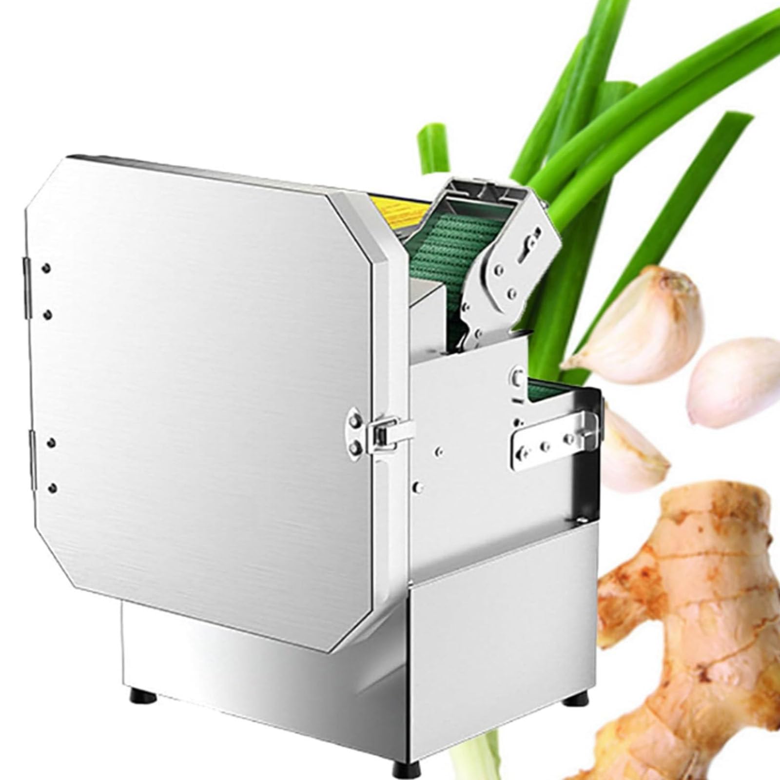 asdchZen Electric Vegetable Slicer, Stainless Steel Food Cutter With Adjustable Thickness, Ideal For Slicing Garlic, Ginger, Chili, Potato, Cucumber