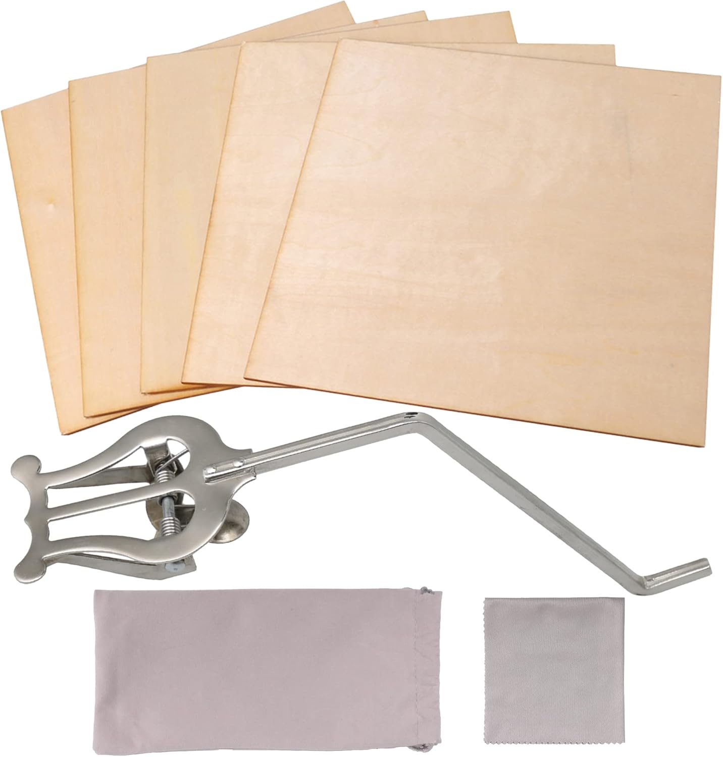 Bstinay Saxophone Lyre Holder with 0.16" Square Plug and 7.87" Cork Sheets Pack of 6