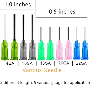 HaBeuniver 30Milliliter Precision Applicator Bottle with Blunt Tip Needle and Cap|14ga 16ga 18ga 20ga 22ga Blunt Needles|Oil Dropper Bottle, Glue Applications, Acrylic Painting, 8 Pcs