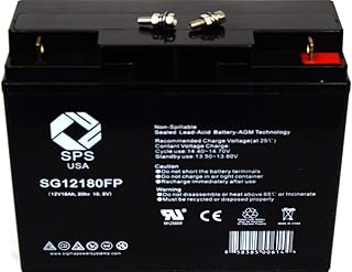 SPS Brand 12V 18Ah Replacement Battery for Panasonic LC-X1220P Sealed Lead Acid - AGM - VRLA Battery