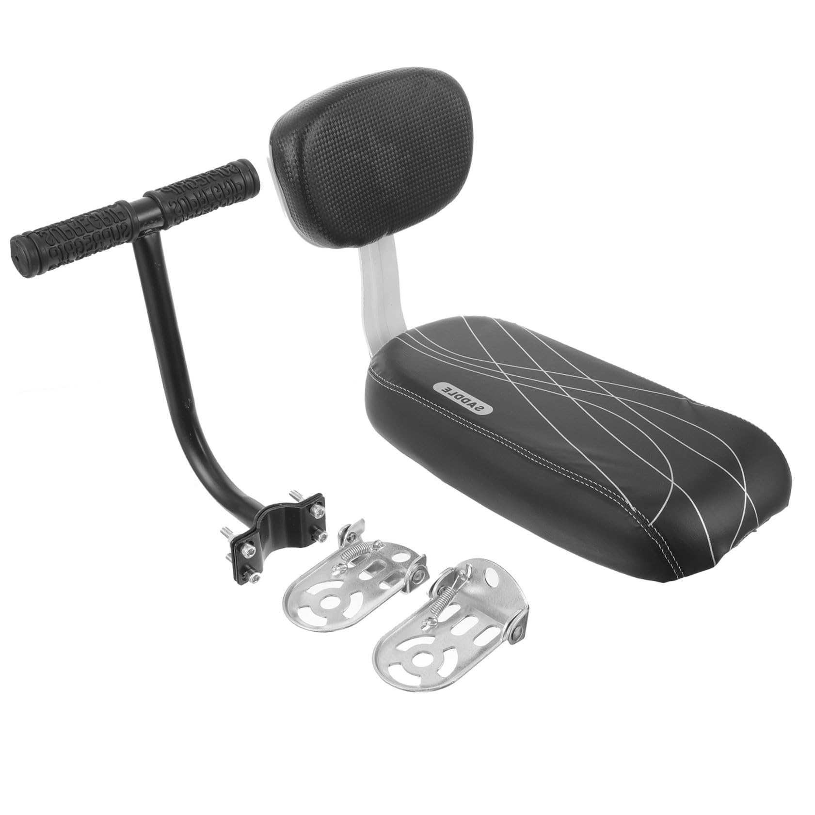 TOYANDONA Cuscino Posteriore per Bici Poggiapiedi in Spugna e Cuoio, Sedile Morbido e Stabile per Bicicletta da Strada e Pieghevole
