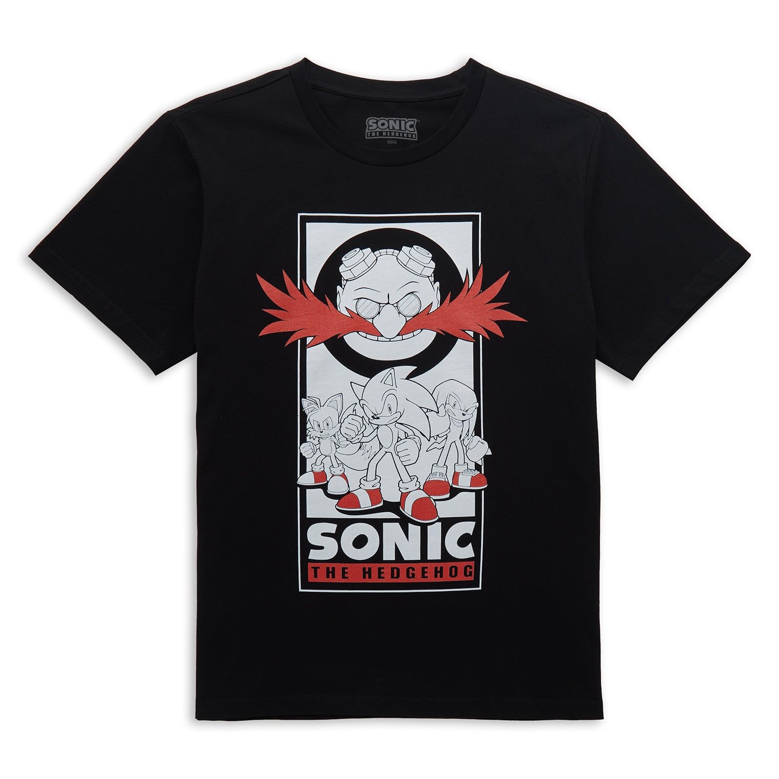 Zavvi Unisex Multi Sonic The Hedgehog Team Up Men's T-Shirt - Black M