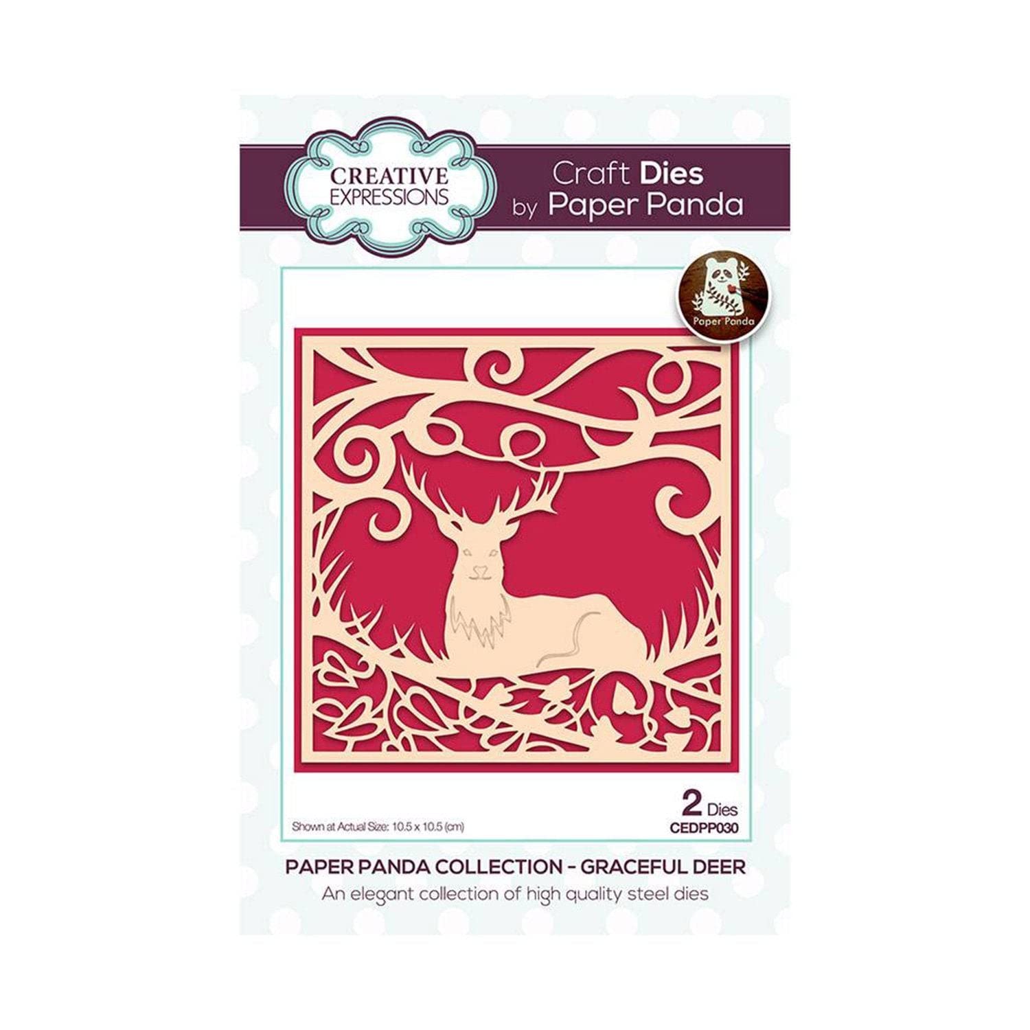 Creative Expressions Metal Paper Panda-Graceful Deer-Craft Die, 10.5 X 10.5 Cm, Cedpp030