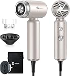 Slopehill Séchoir à cheveux ionique de voyage double tension, Séchoir haute vitesse à sourcils, compact, portable, silencieux, double automatique 100-240V, Léger, Cadeau femme, Diffuseur magnétique