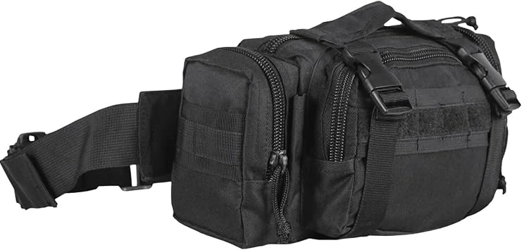 FOX OUTDOOR PRODUCTS Modular Deployment Bag | Tactical Waist Pack, Go-Bag & Pack Attachment with Organizer Pockets & Webbing