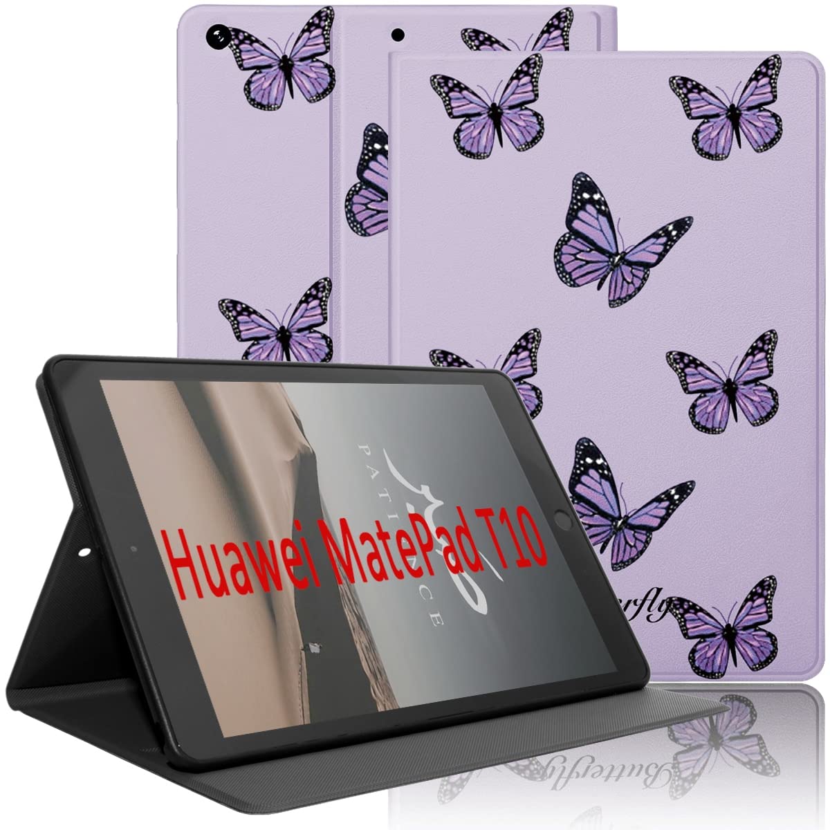 Yoedge Custodia Tablet Per Huawei MatePad T10/T10S 2020 - Cover Smart In Pelle PU E TPU Morbido, Sottile Con Funzione Stand, Colore Piuma
