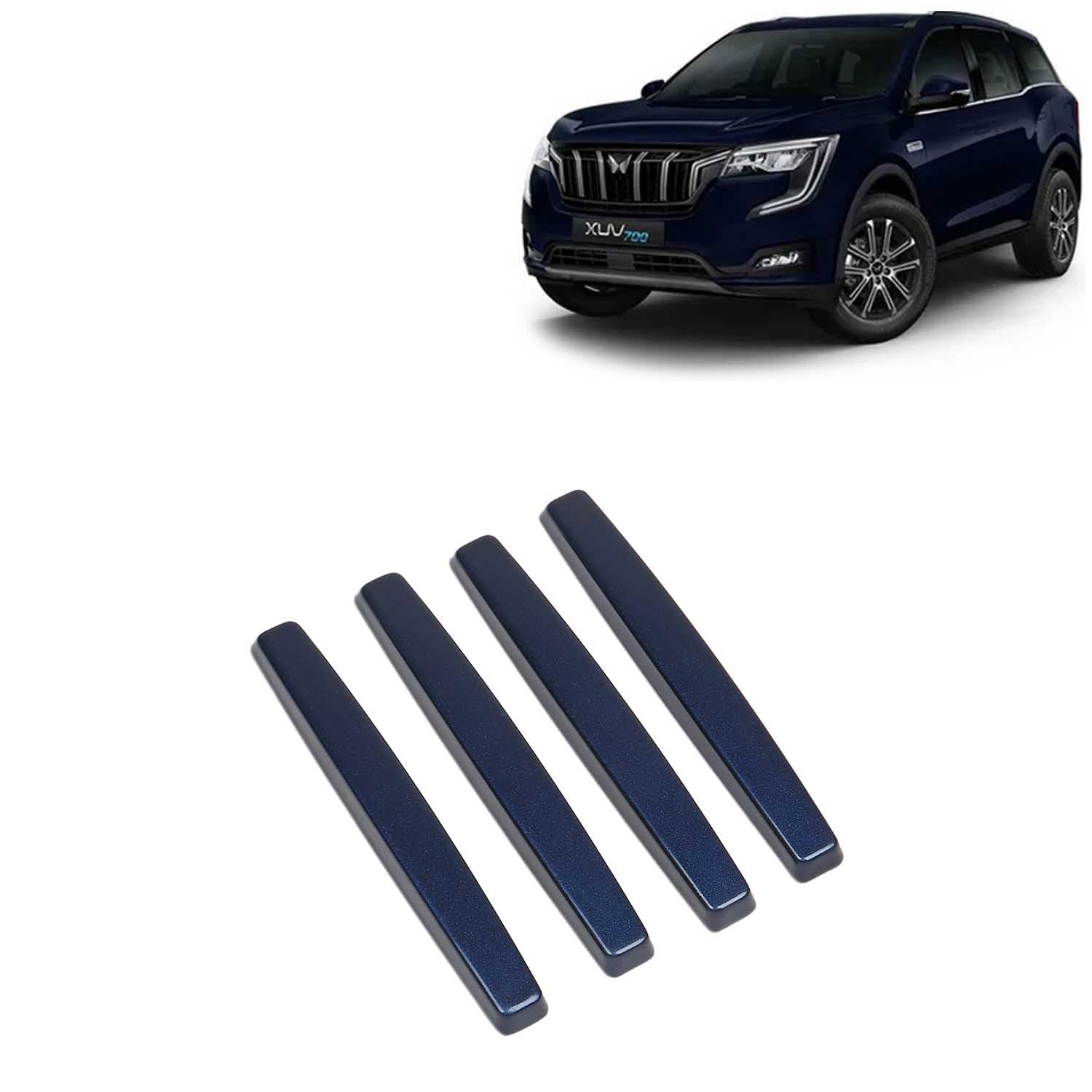 KINGSWAY® Car Door Edge Protection Guard Compatible with Mahindra XUV 700, (Year 2021 Onwards), Car Safety Anti Dent Scratch Proof Gurads, Car Door Guard Bumper Protector, D1 Blue Color, Pack of 4 Pcs-image-4