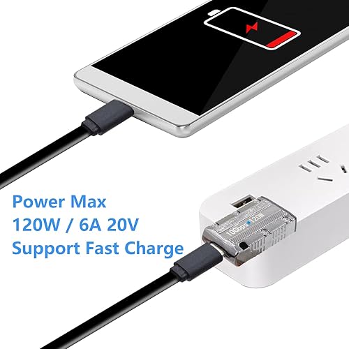 Miniatura 3 de RIIEYOCA Adaptador USB 3.1 GEN 2 macho a hembra tipo C de 90 grados para carga rápida de 120 W y transferencia Lightning de 10 Gbps, convertidor USB