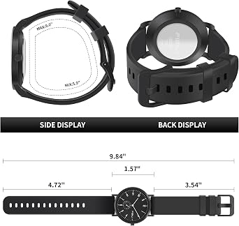 Men's Watch Ultra-Thin Minimalist Waterproof-Fashion Watch for Men or Women with Silicone Band Wrist Watches, 1100-Black White, minimalist watch for men