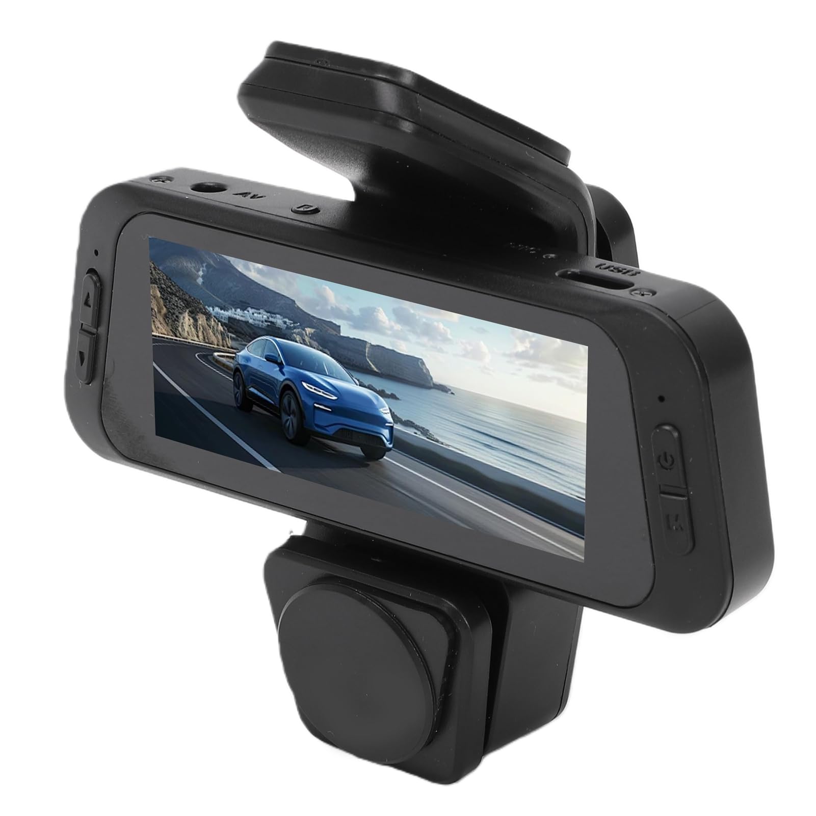 SIXRUN Dash Cam Auto a 3, Registratore per Auto con Visione a 360 Gradi | Batteria Integrata da 150 MAh, Registrazione in Loop, Nitidezza Notturna, Adatta a Berline, Camion e SUV