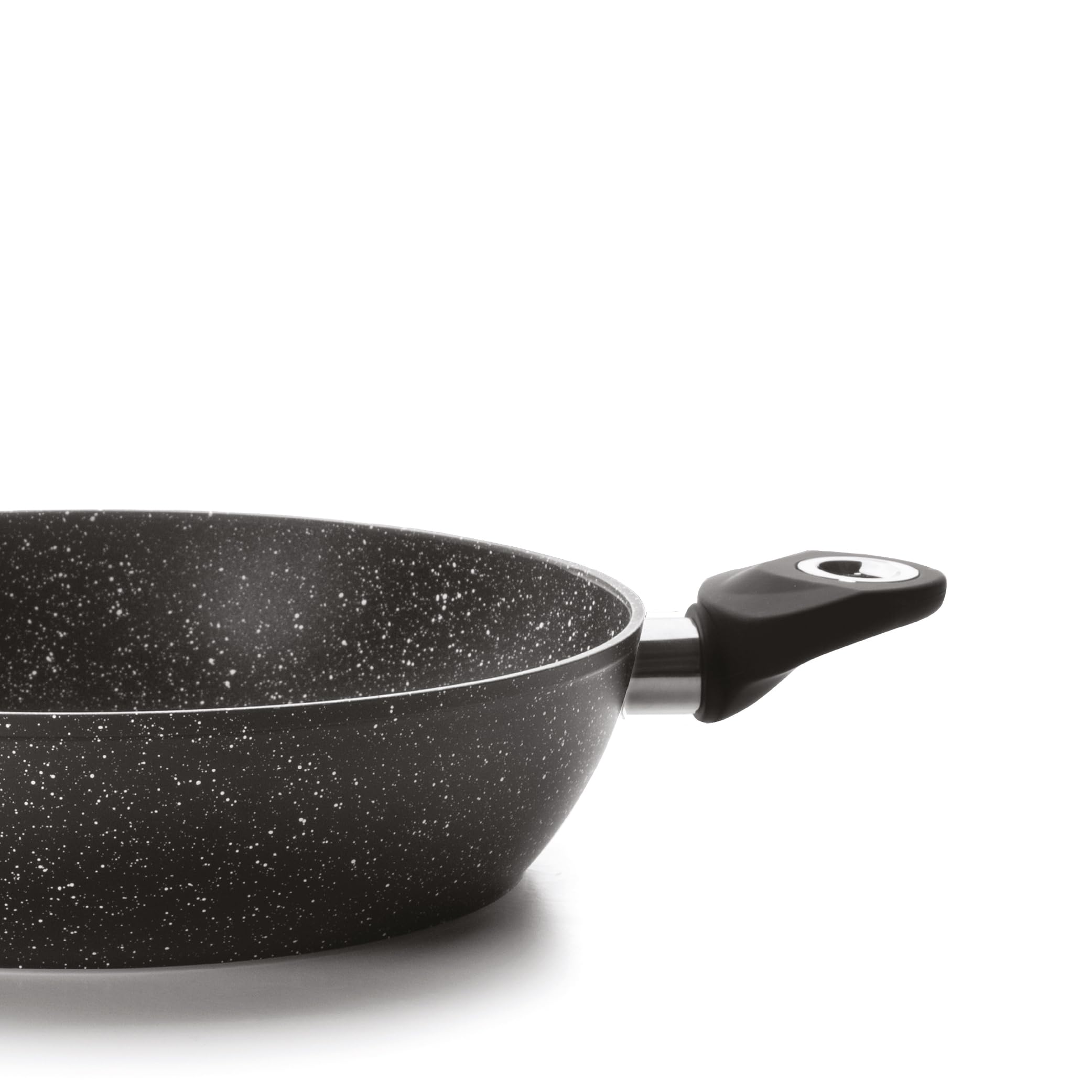 IBILI - Sarten Honda con 2 Asas Natura, 32 cms, Aluminio, Antiadherente Estilo Piedra, Apto para induccion
