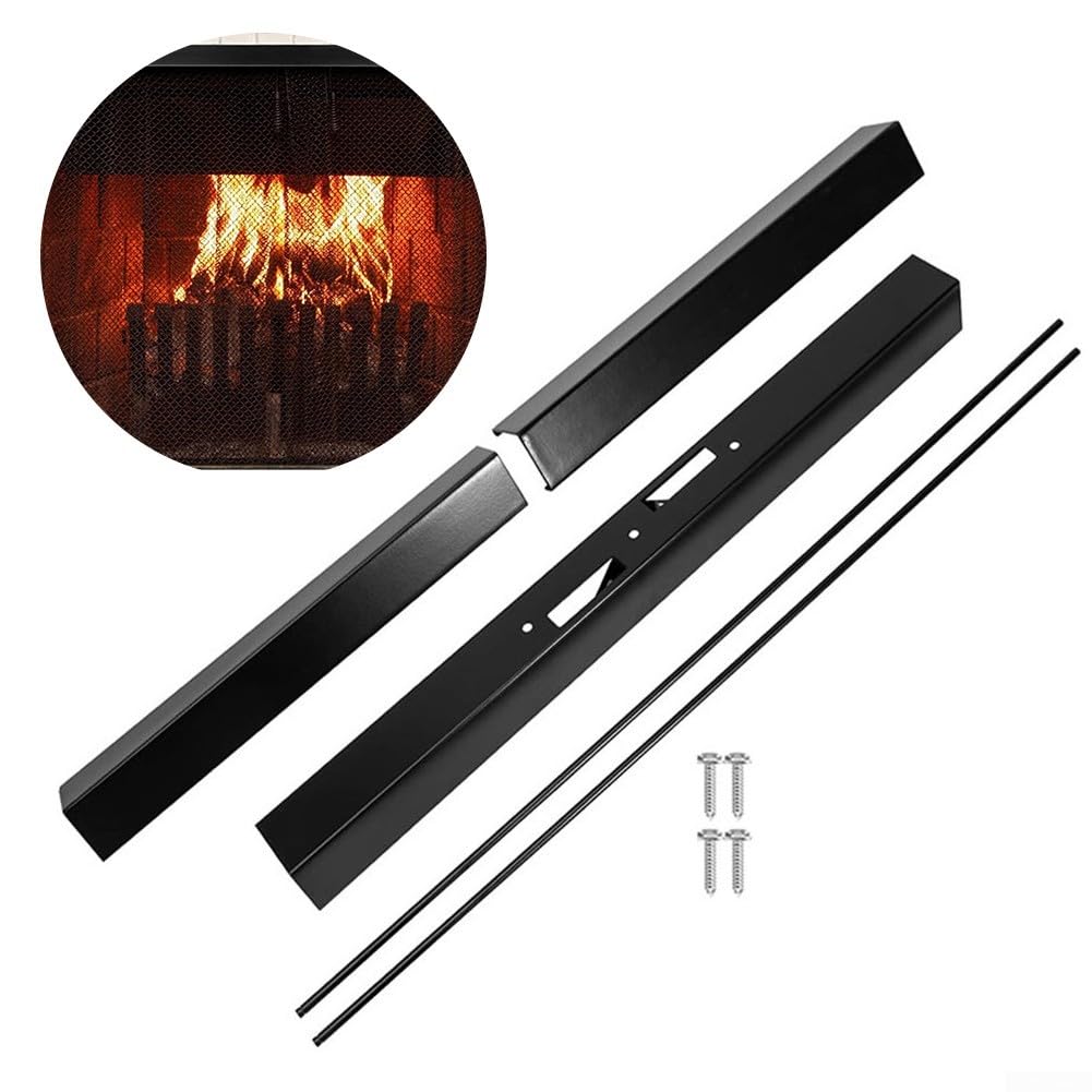 Kit de tringle à rideau réglable pour cheminée, tringle à rideaux et cantonnière, kit de tringle à rideau réglable pour cheminée