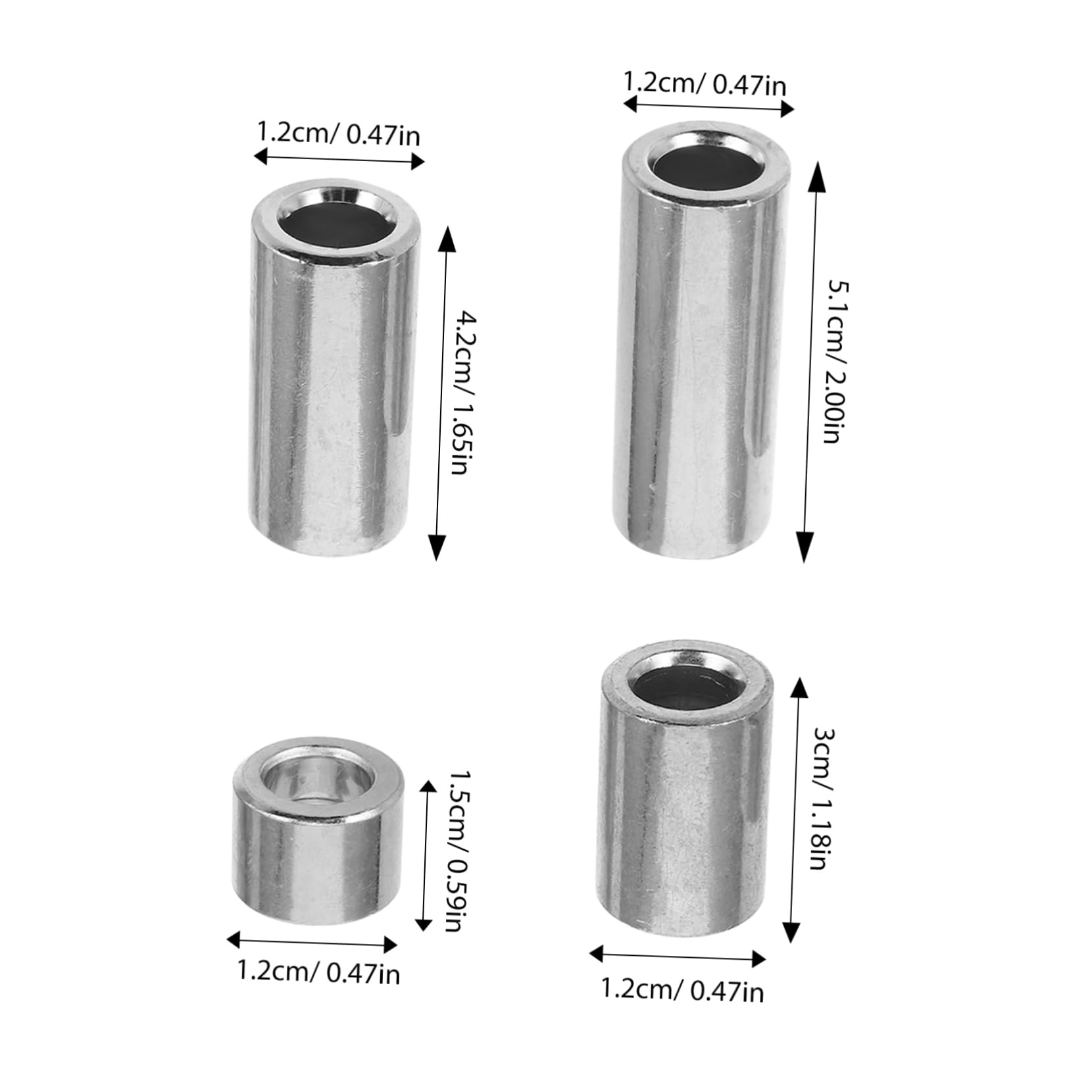 HOLIDYOYO 4Pcs Electric Vehicle Axle Bushing Iron Sleeve for Motorcycle Front and Rear Wheels Easy Installation Compatible with Various Applications