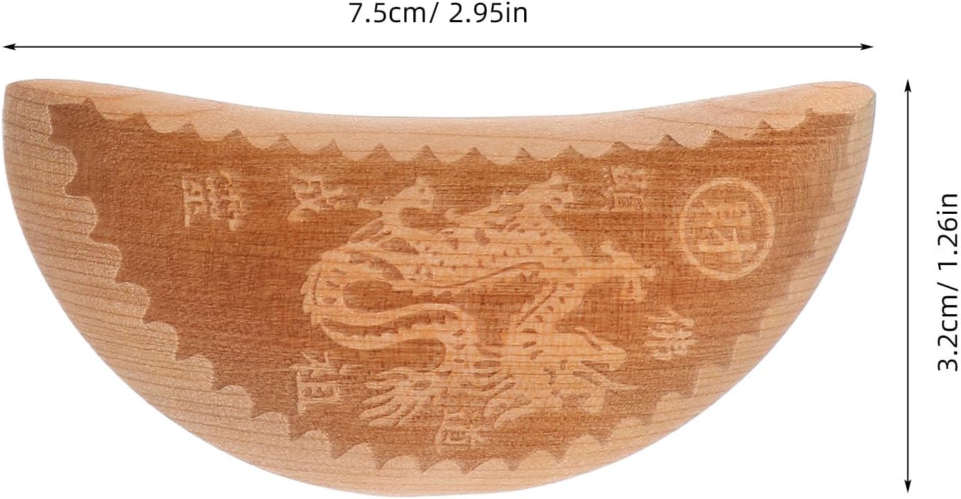PRETYZOOM Vintage Wooden Divination Cups Dual Dragon Design for Fortune Telling and Roleplaying, Beige Color Suitable for Vintage Home Decor and Divination Altar Use