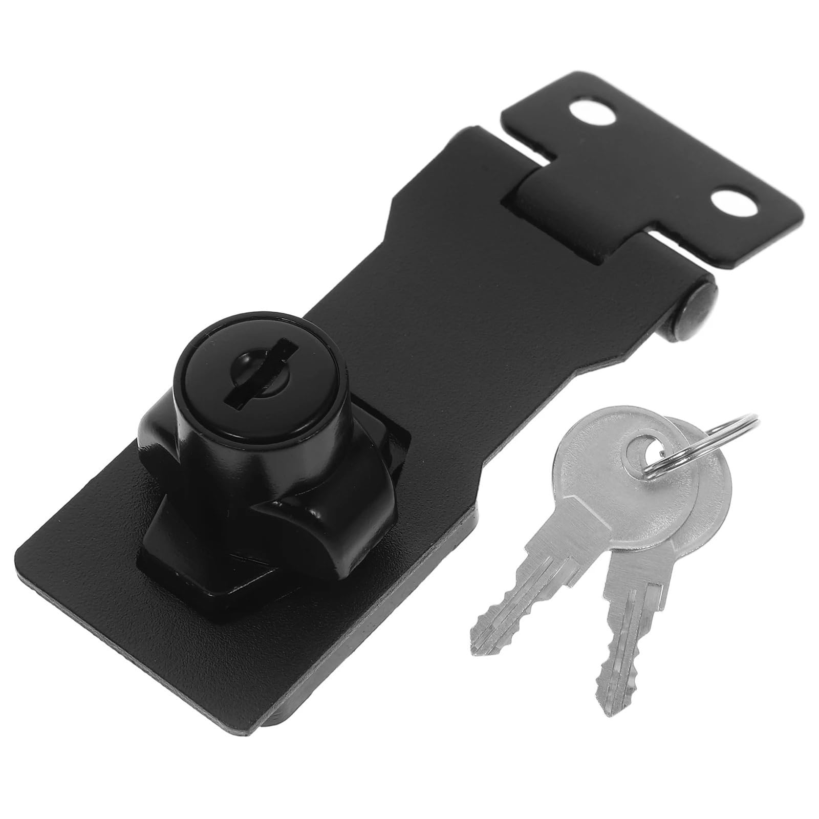 2 Pcs Cabinet Latches Wardrobe Stainless Steel Keyed Hasp Door Hardware Security Plate Materials Closet Latch Metal for Doors
