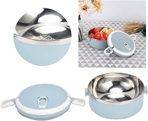 Miniatura 3 de KUIDAMOS Fiambrera de acero inoxidable, contenedores de acero inoxidable con una altura de capa 0.7L para acampar de oficina, fitness